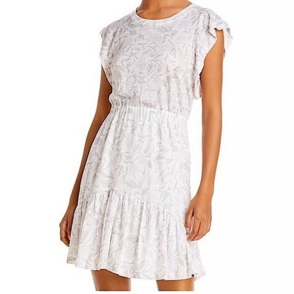 Rebecca Taylor Zadie Jersey Dress Womens Small Cottagecore Spring Feminine Linen - Picture 2 of 10